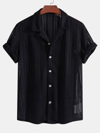 Jules Textured Knit Camp Shirt and Trousers Set