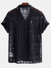 Laird Open Knit Camp Shirt and Trousers Set