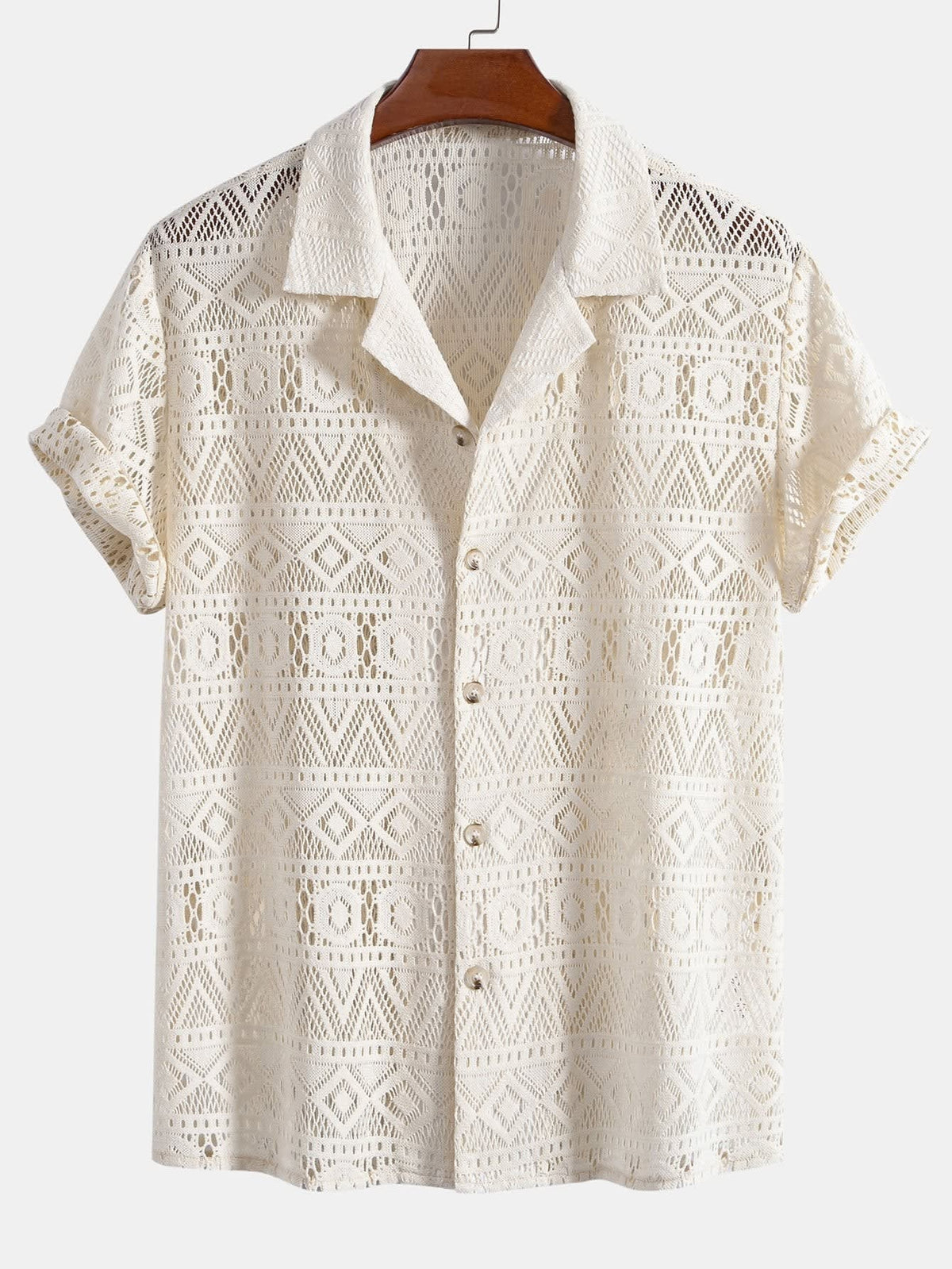 Laird Open Knit Camp Shirt and Trousers Set