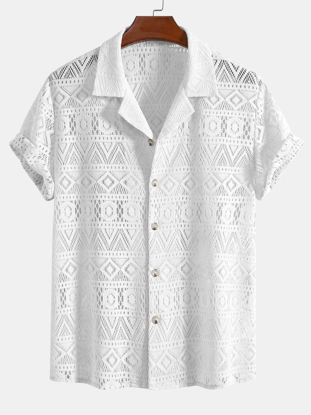 Laird Open Knit Camp Shirt and Trousers Set