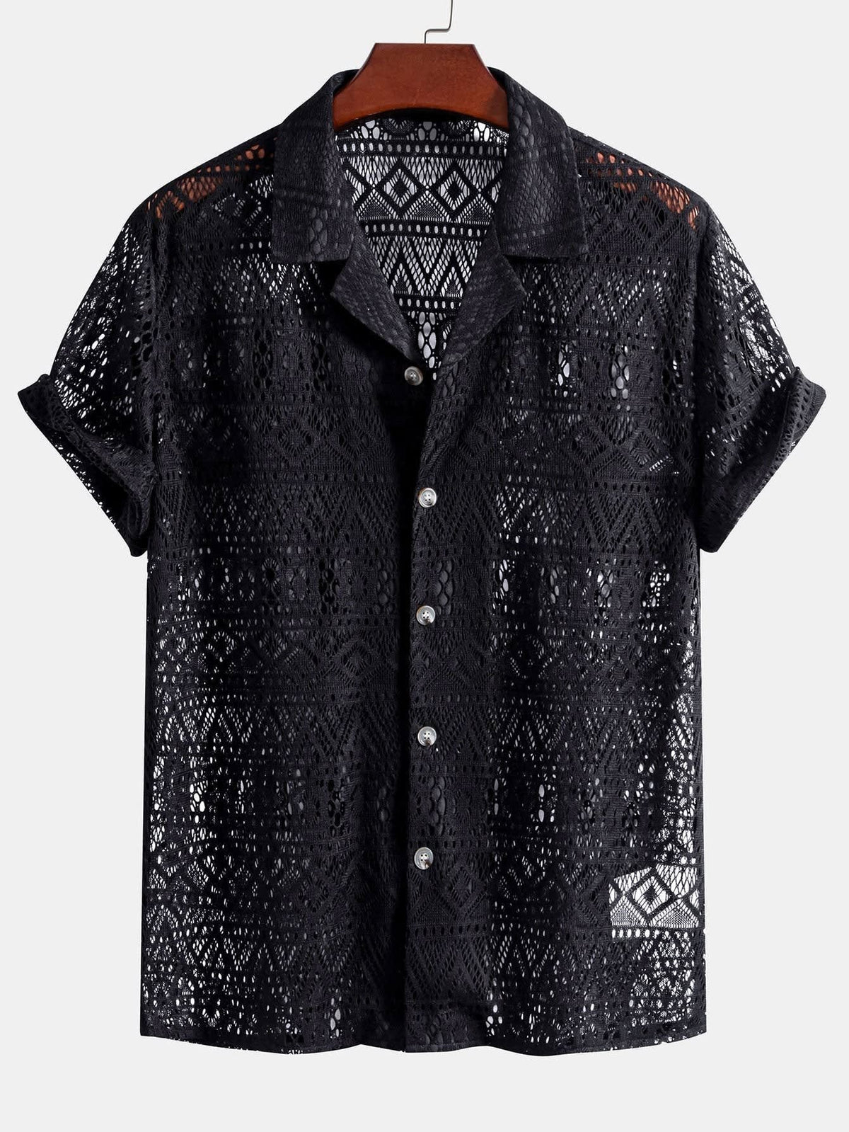 Laird Open Knit Camp Shirt and Trousers Set