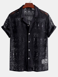 Laird Open Knit Camp Shirt and Trousers Set