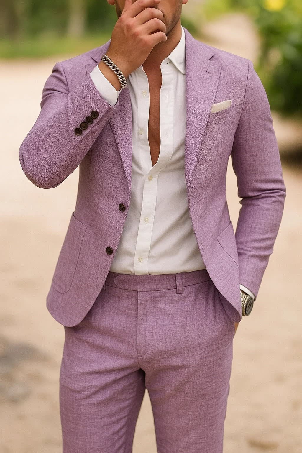 Lindsay Textured Two Piece Suit
