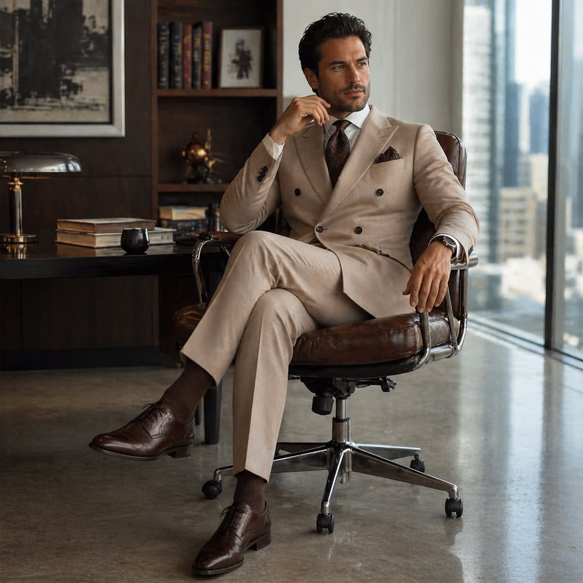 Neville Double Breasted Suit