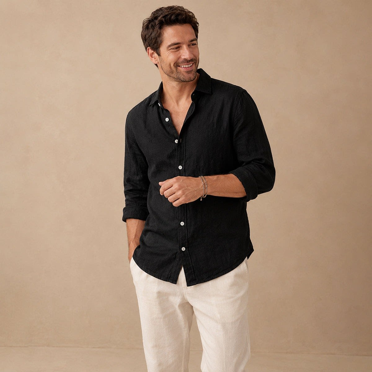 Jenkins Linen Blend Long Sleeve Shirt