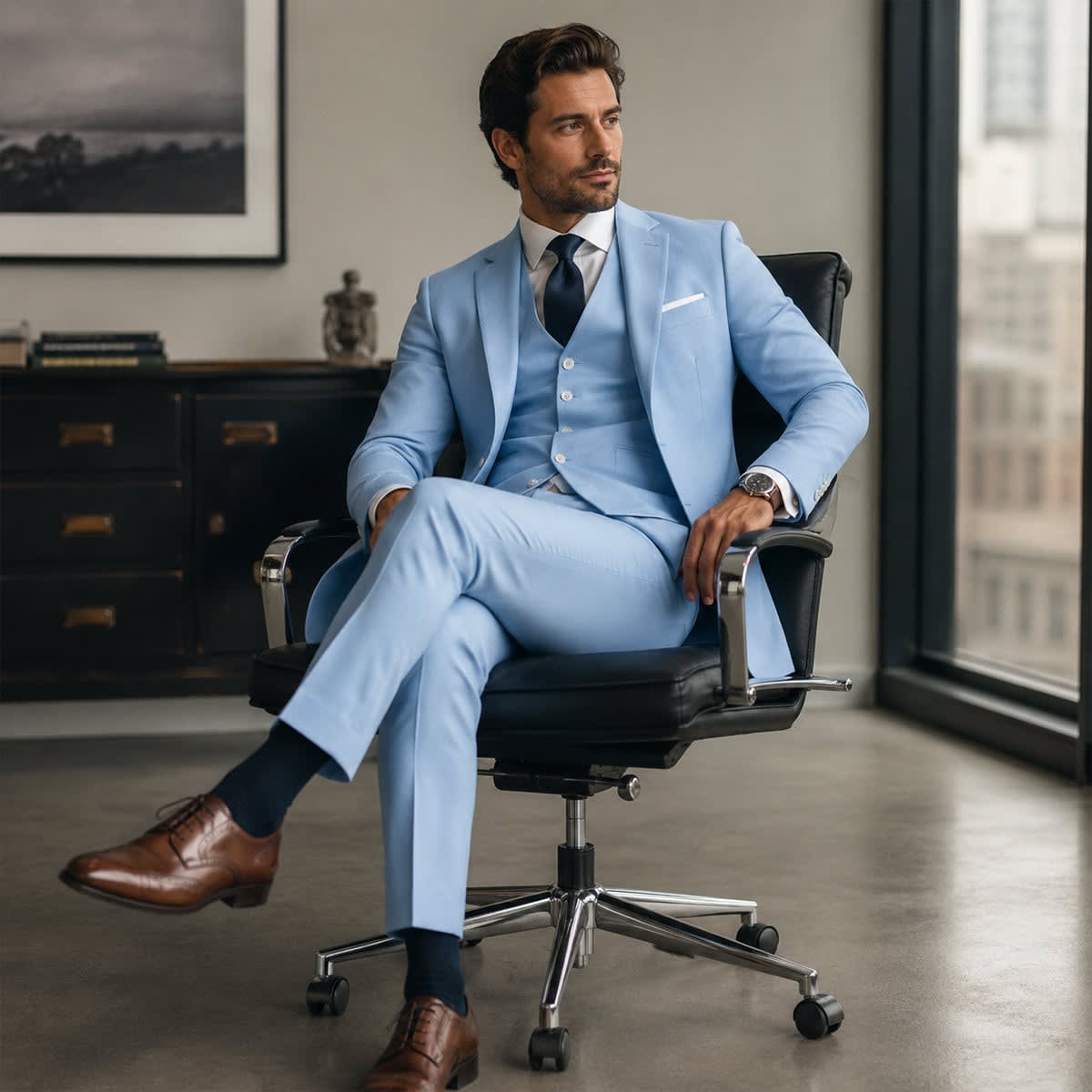Peregrine Notch Lapel Three Piece Suit