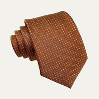Reeve Orange Pin Dot Tie