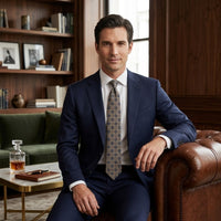 Priestley Tan Geometric Tie