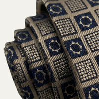 Priestley Tan Geometric Tie