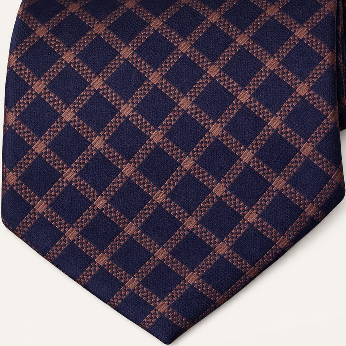 Rollo Checked Silk Blend Necktie_3