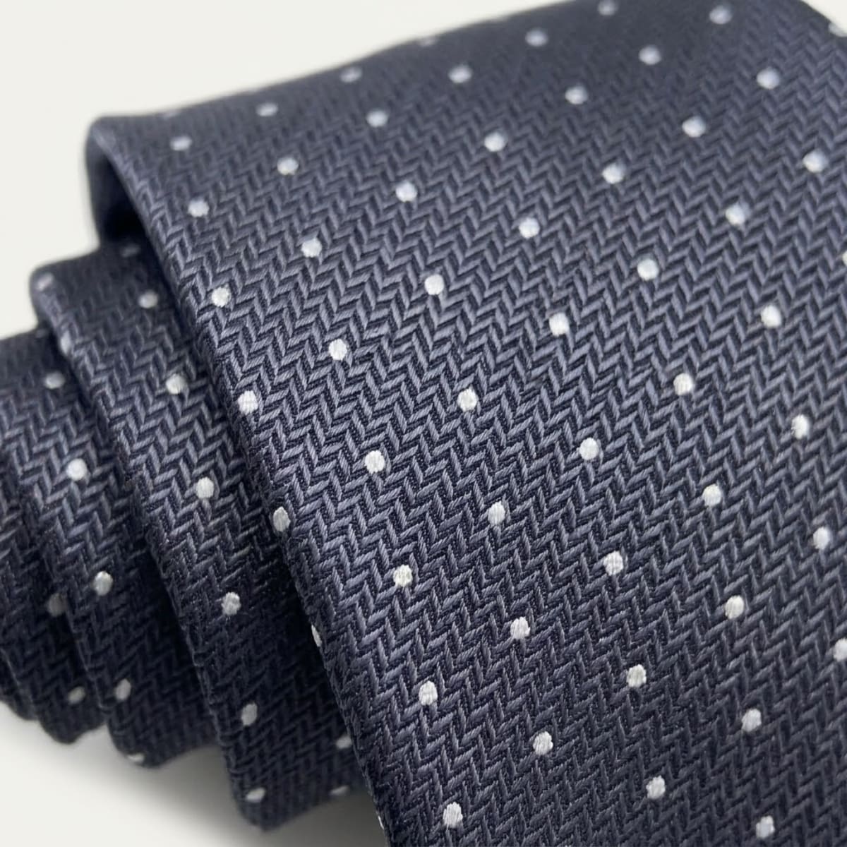 Redmond Charcoal Polka Dot Tie_4