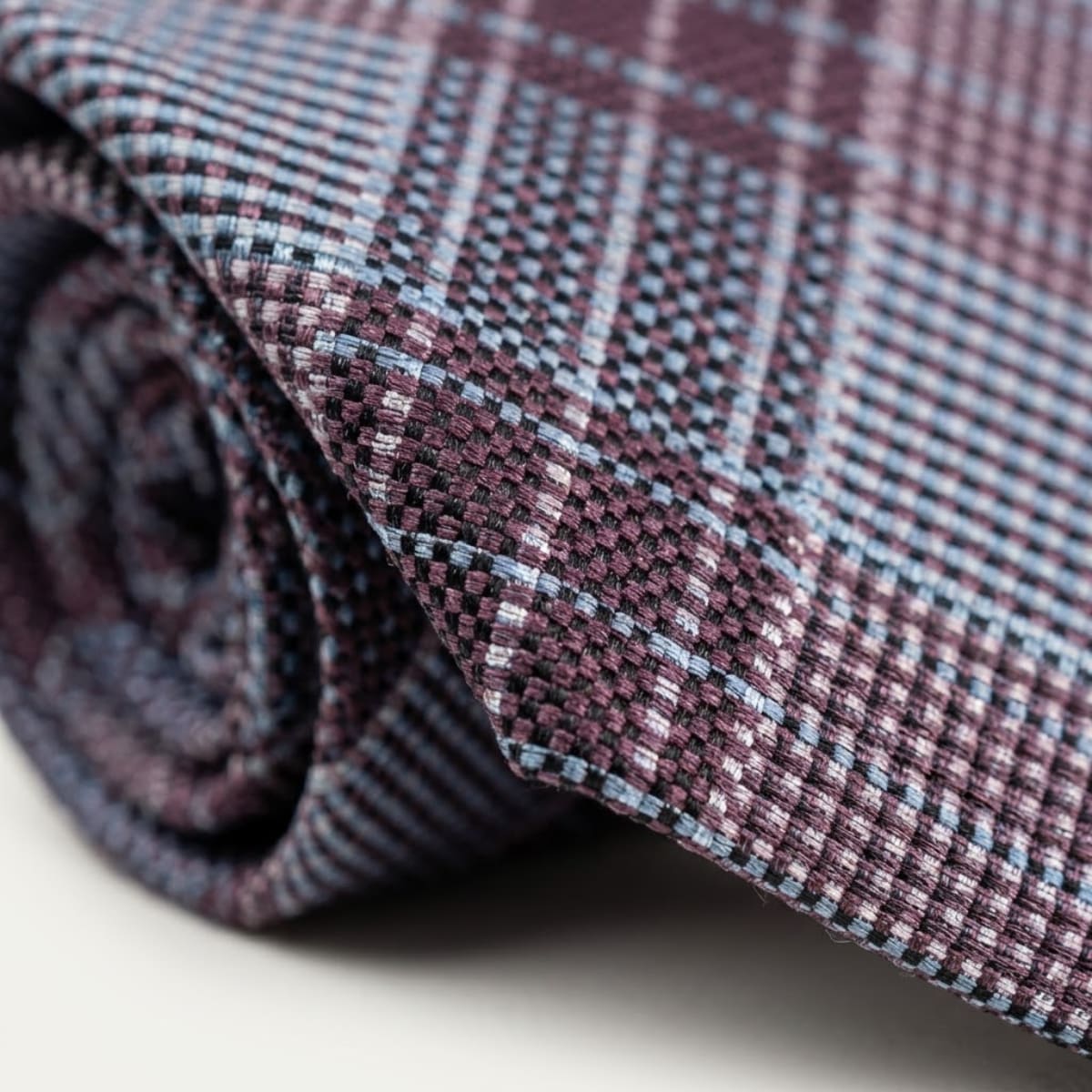 Reagan Burgundy Plaid Tie_4