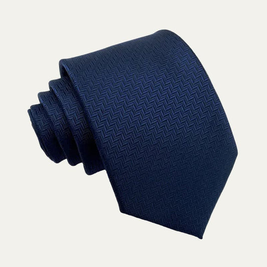Rawlins Navy Herringbone Tie_1