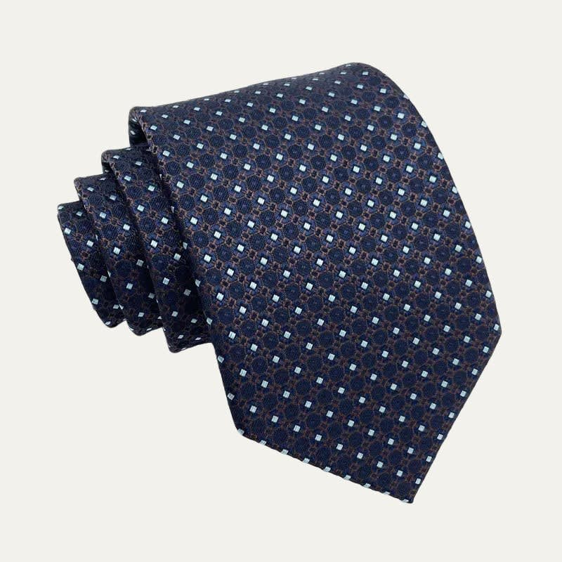 Roger Geometric Silk Blend Necktie