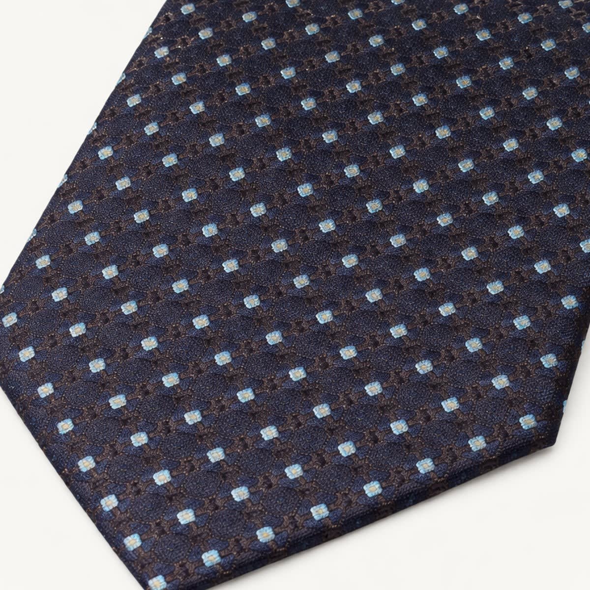 Roger Geometric Silk Blend Necktie