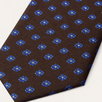 Reginald Dark Brown Medallion Tie