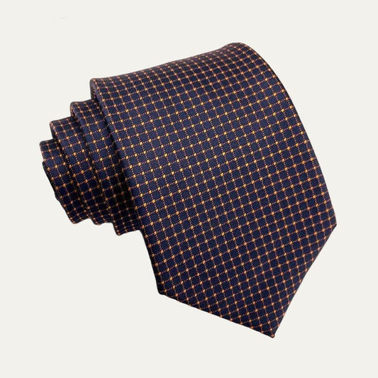 Ruben Micro Check Silk Blend Necktie_1