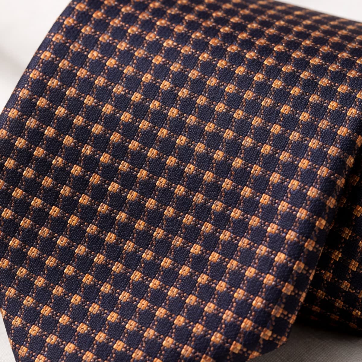 Ruben Micro Check Silk Blend Necktie
