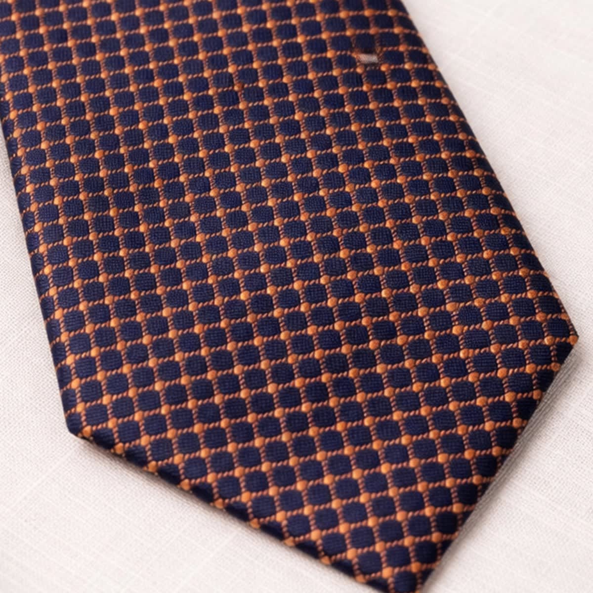 Ruben Micro Check Silk Blend Necktie