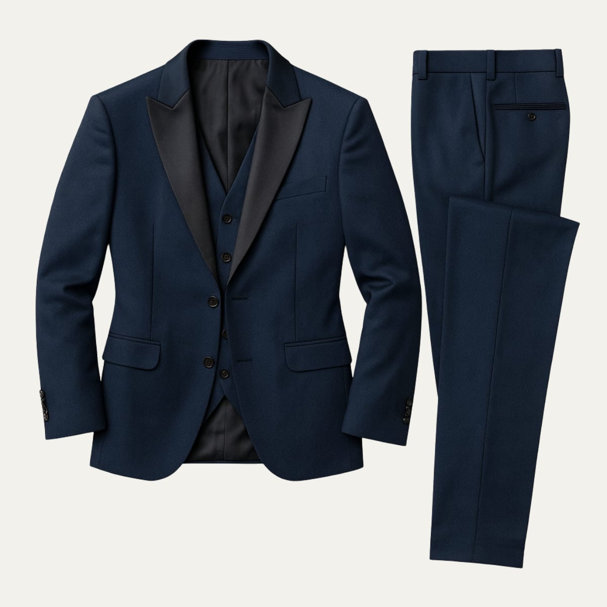 Eastwood Contrast Lapel Three Piece Suit