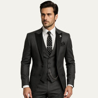 Eastwood Contrast Lapel Three Piece Suit