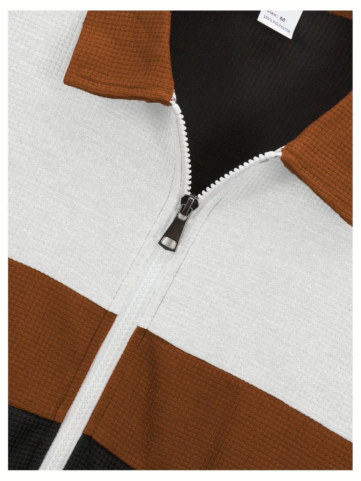 Digby Color Block Waffle Knit Zip Up Jacket