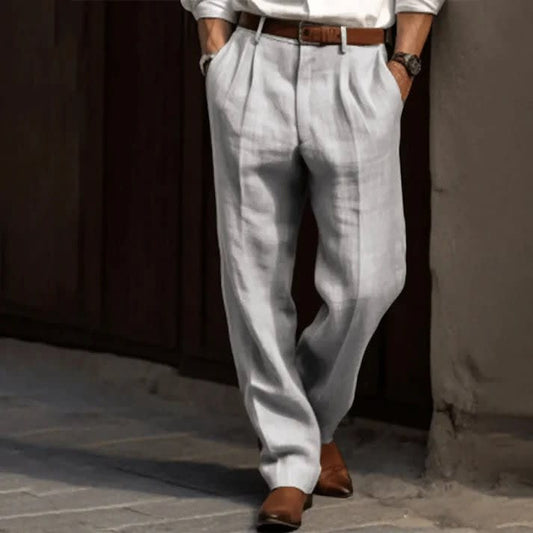 Kai Pleated Front Wide Leg Trousers_1
