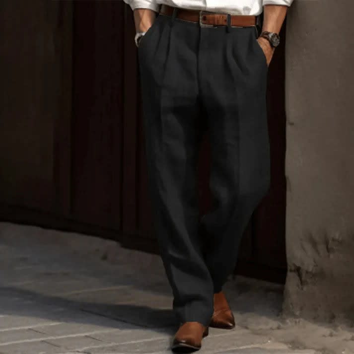 Kai Pleated Front Wide Leg Trousers