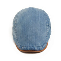 Riley Washed Denim Flat Cap