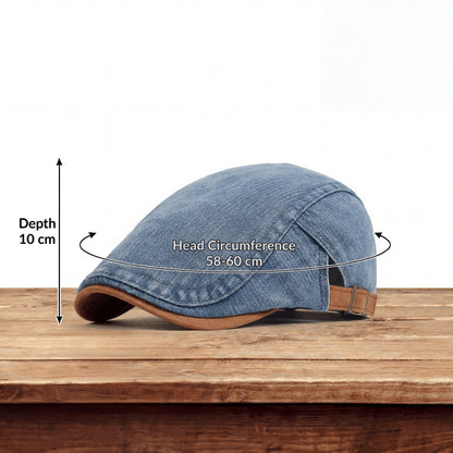 Riley Washed Denim Flat Cap_3