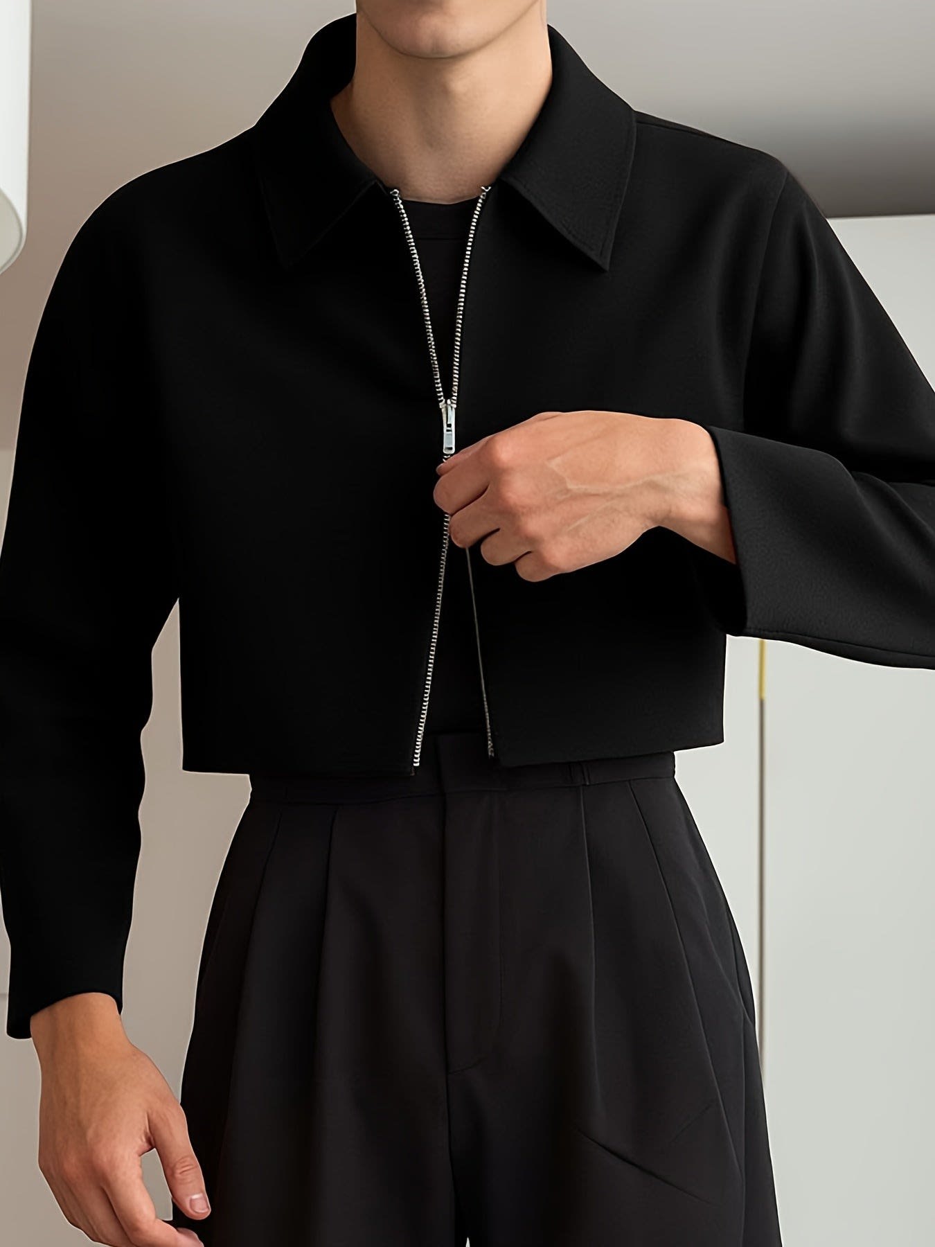 Donald Cropped Boxy Zip Up Jacket_3