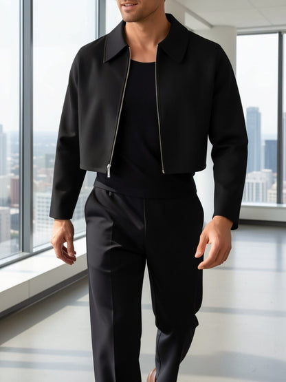 Donald Cropped Boxy Zip Up Jacket_7