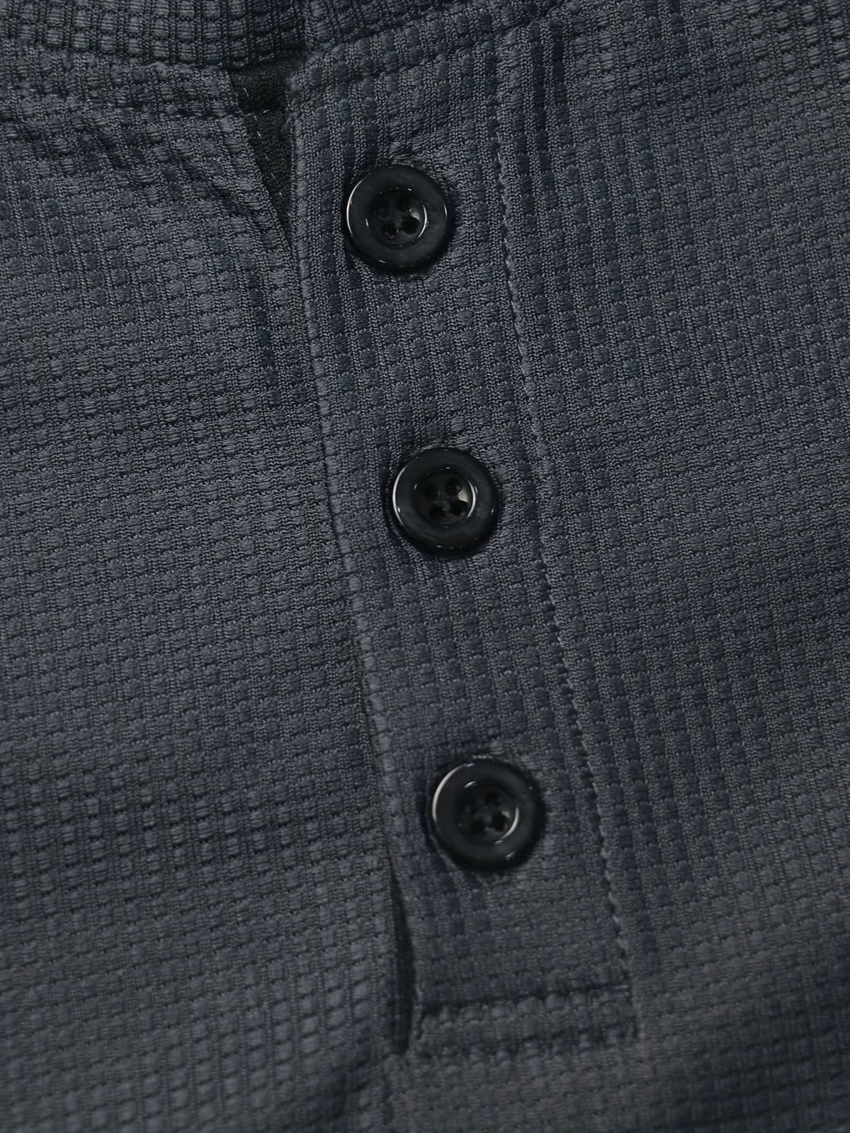 Hanley Waffle Texture Long Sleeve Henley