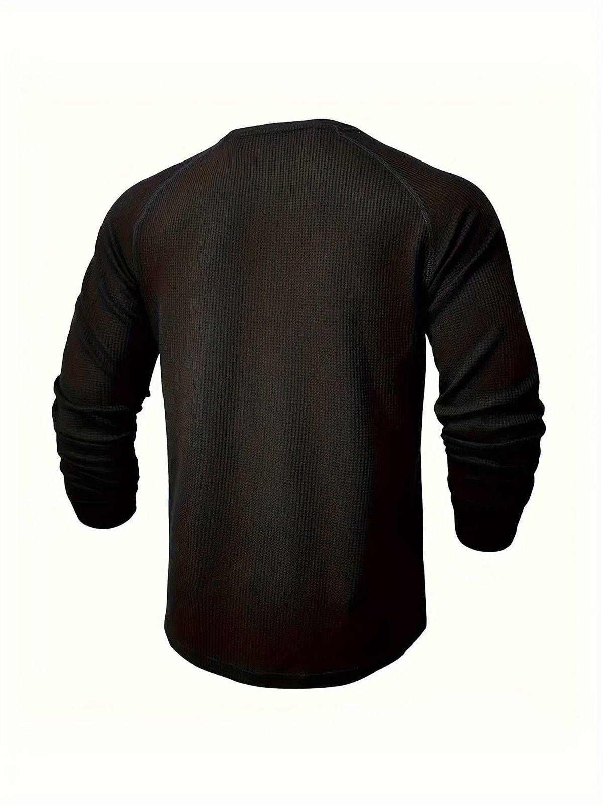 Hanley Waffle Texture Long Sleeve Henley