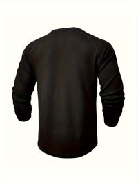 Hanley Waffle Texture Long Sleeve Henley
