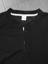Hanley Waffle Texture Long Sleeve Henley