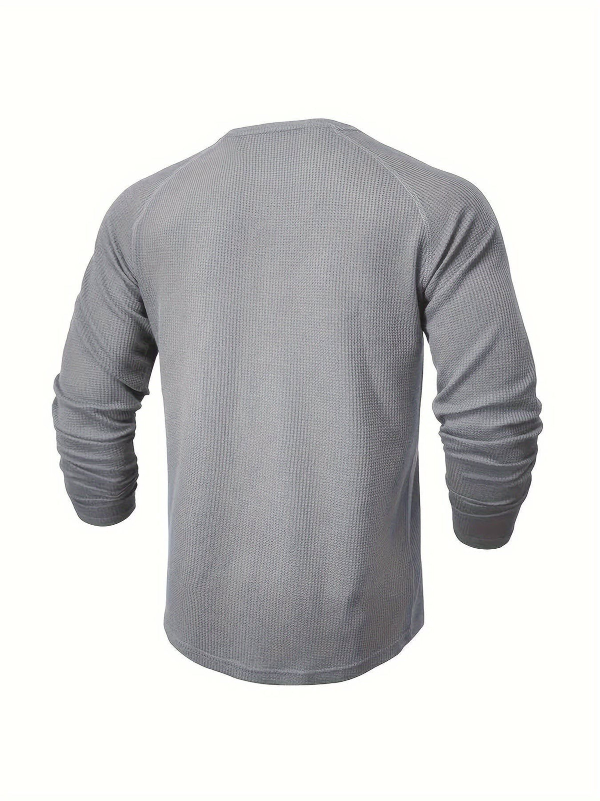 Hanley Waffle Texture Long Sleeve Henley