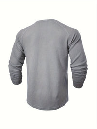 Hanley Waffle Texture Long Sleeve Henley