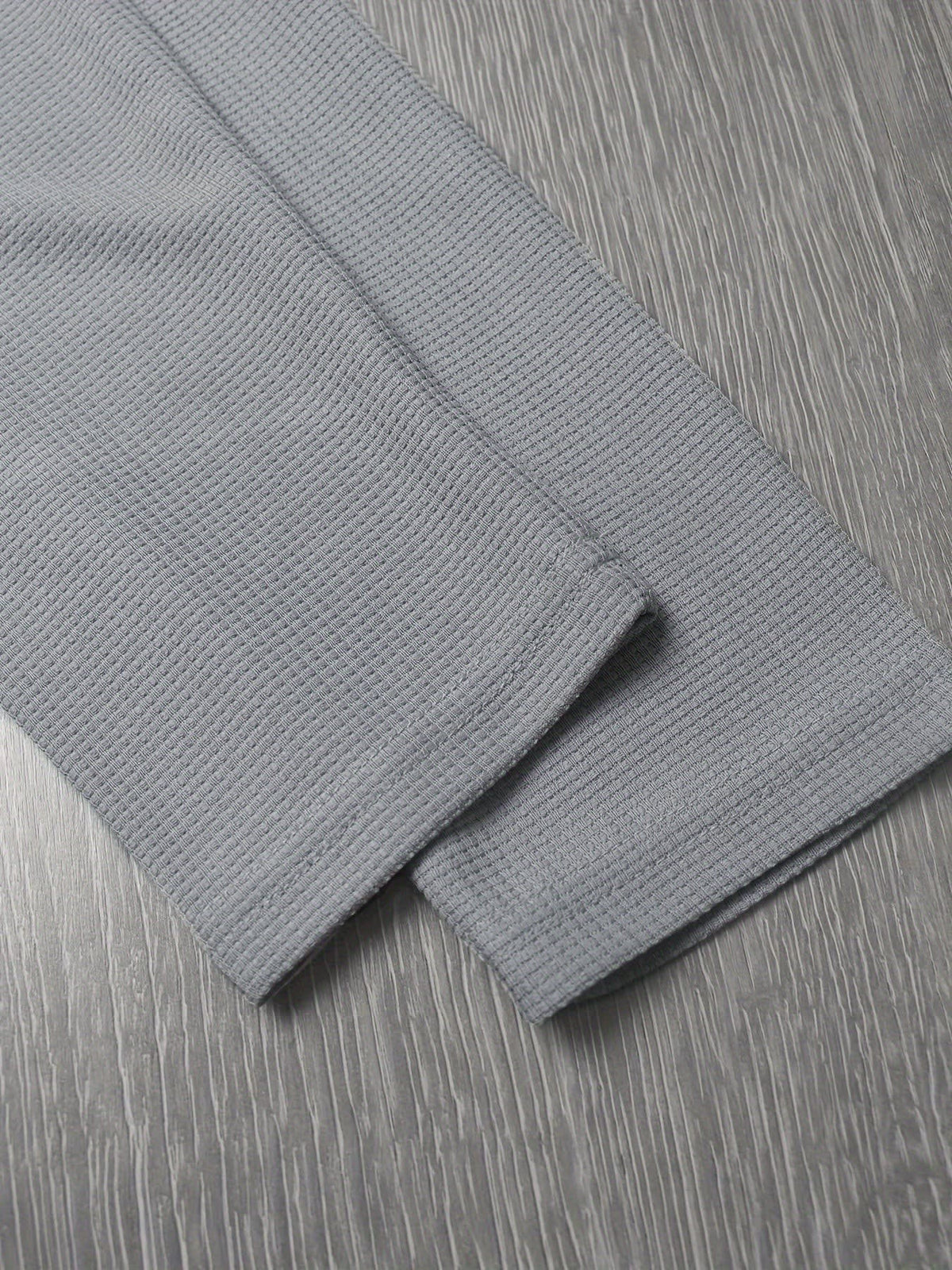 Hanley Waffle Texture Long Sleeve Henley