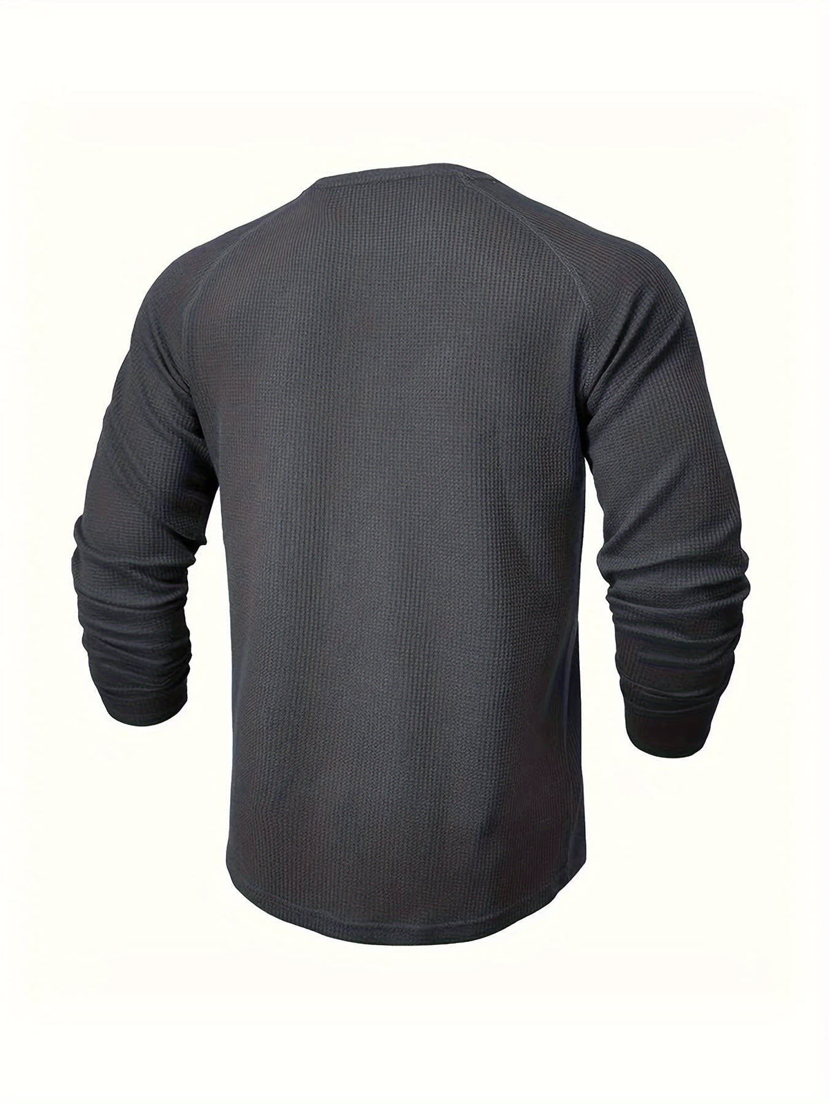 Hanley Waffle Texture Long Sleeve Henley
