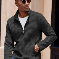 Donnelly Textured Grid Zip Up Jacket