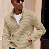 Donnelly Textured Grid Zip Up Jacket