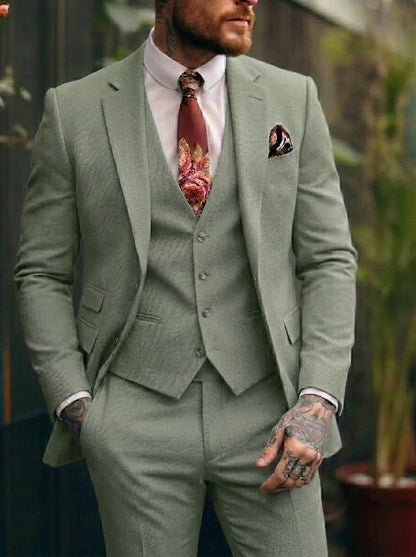 Lincoln One Button Three Piece Suit_16