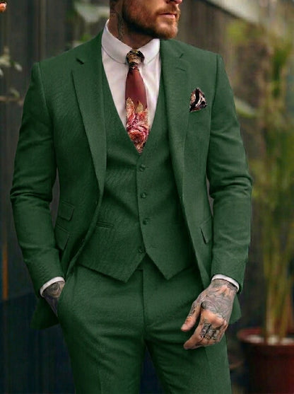 Lincoln One Button Three Piece Suit_17