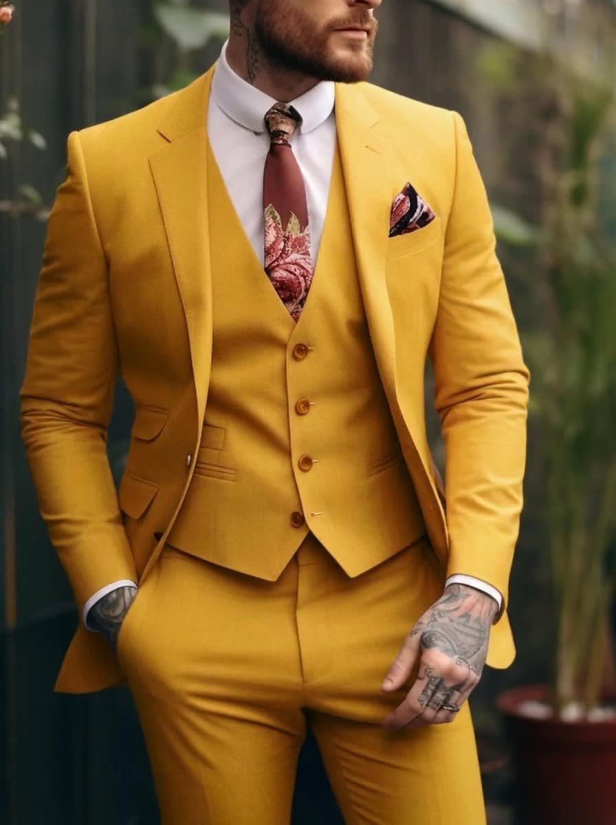 Lincoln One Button Three Piece Suit_7