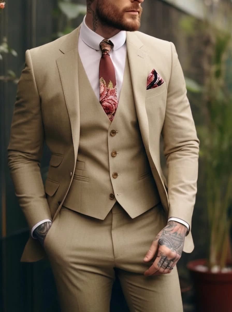 Lincoln One Button Three Piece Suit_8