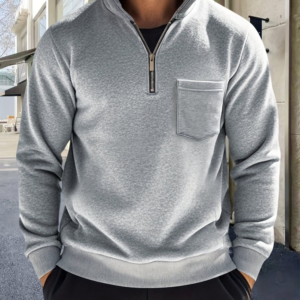 Linus Half Zip Stand Collar Pullover