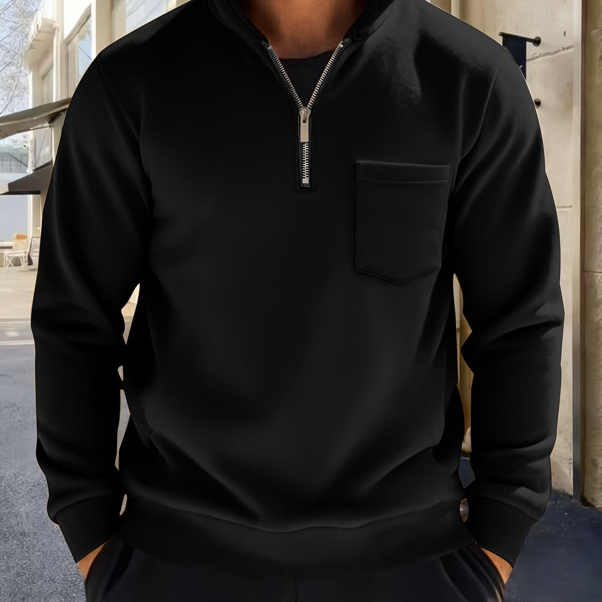 Linus Half Zip Stand Collar Pullover