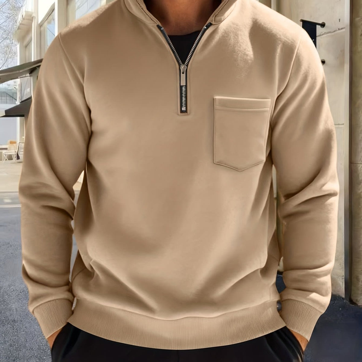 Linus Half Zip Stand Collar Pullover