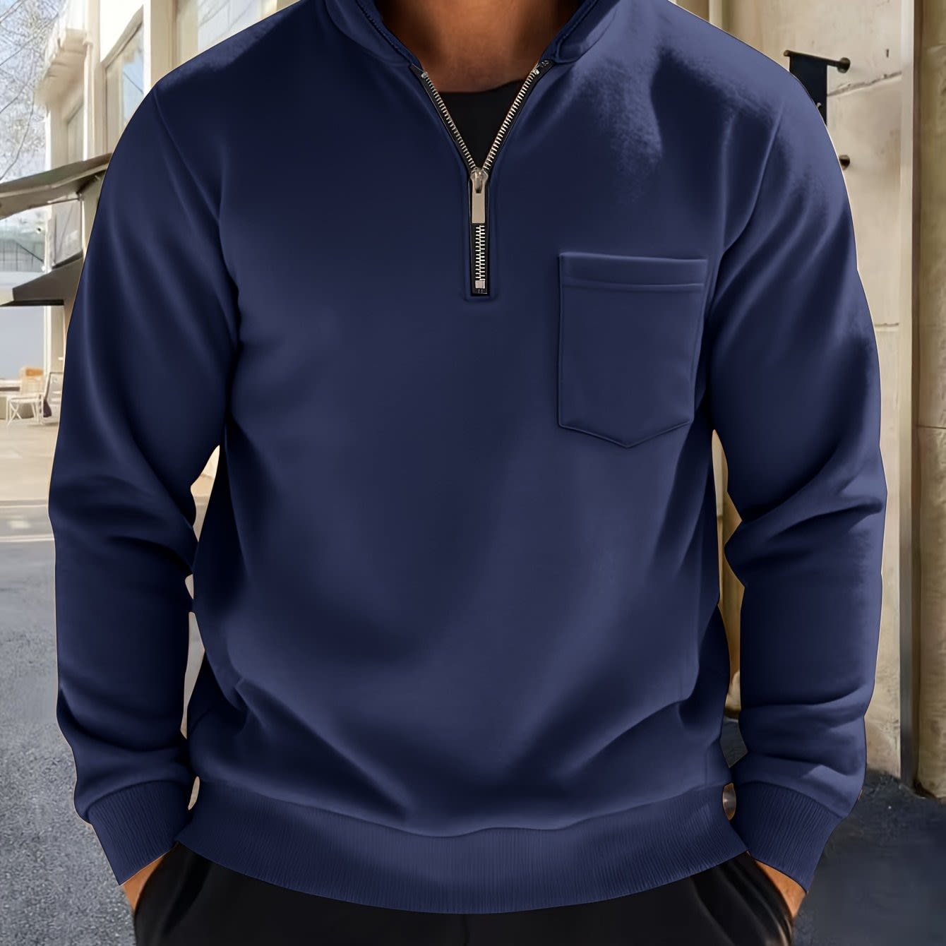 Linus Half Zip Stand Collar Pullover_14